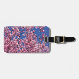 Etiqueta Para Maletas El cerezo Sakura florece en el azul