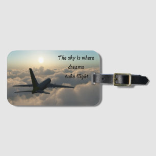 Etiqueta Para Maletas El cielo es donde los sueños toman vuelo