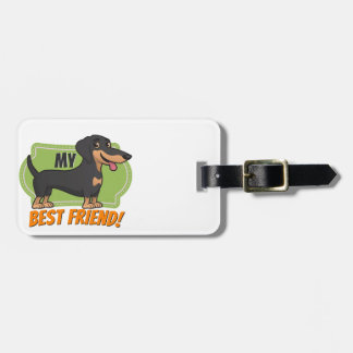Etiqueta Para Maletas ¡El Dachshund es mi mejor amigo!