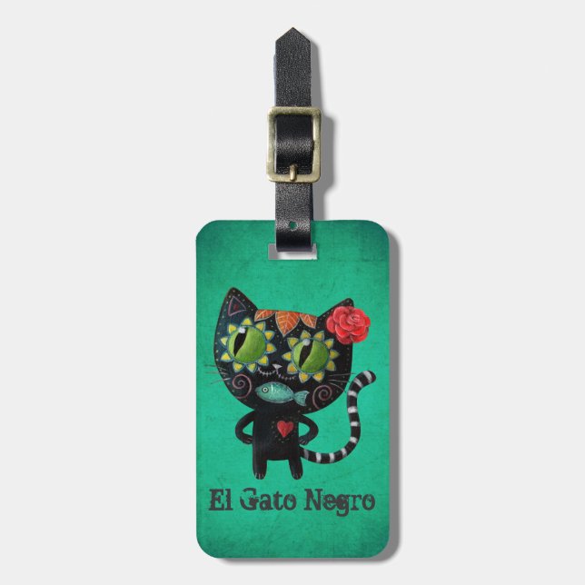 Etiqueta Para Maletas El día del gato negro muerto (Frente Vertical)