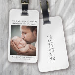 Etiqueta Para Maletas El día que conocí a mi papá, foto, padre de famili<br><div class="desc">Añade una fotografía de tu bebé el día en que conocieron a su papá,  así como su nombre y fecha de nacimiento para un regalo que el padre viajero valorará para siempre!</div>