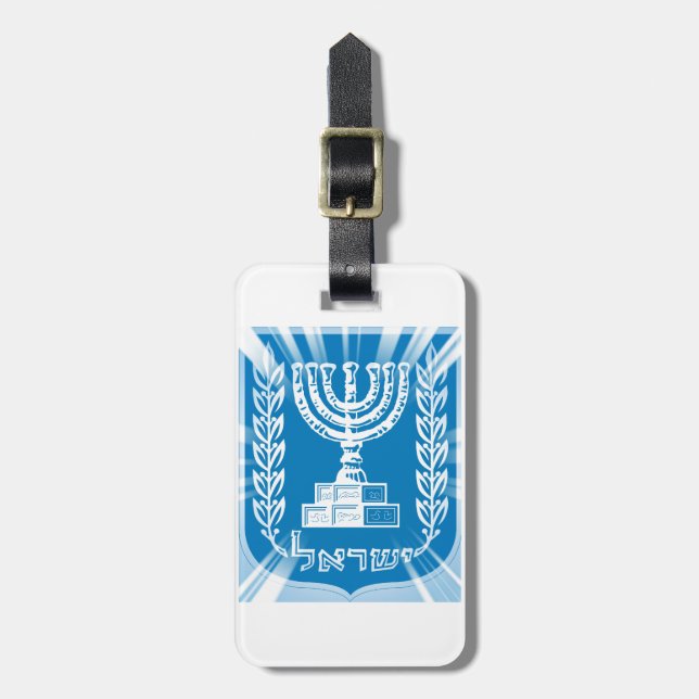 Etiqueta Para Maletas El emblema de Israel (Frente Vertical)
