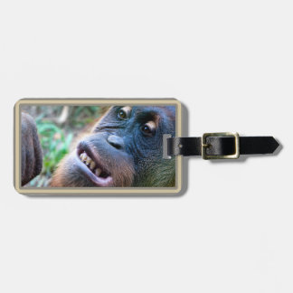 Etiqueta Para Maletas El equipaje de la foto del orangután marca #4 con