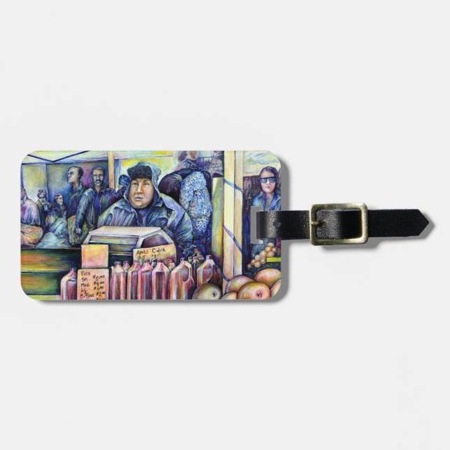 Etiqueta Para Maletas Él Escuchó, Lo Que Vi (Frente Horizontal)