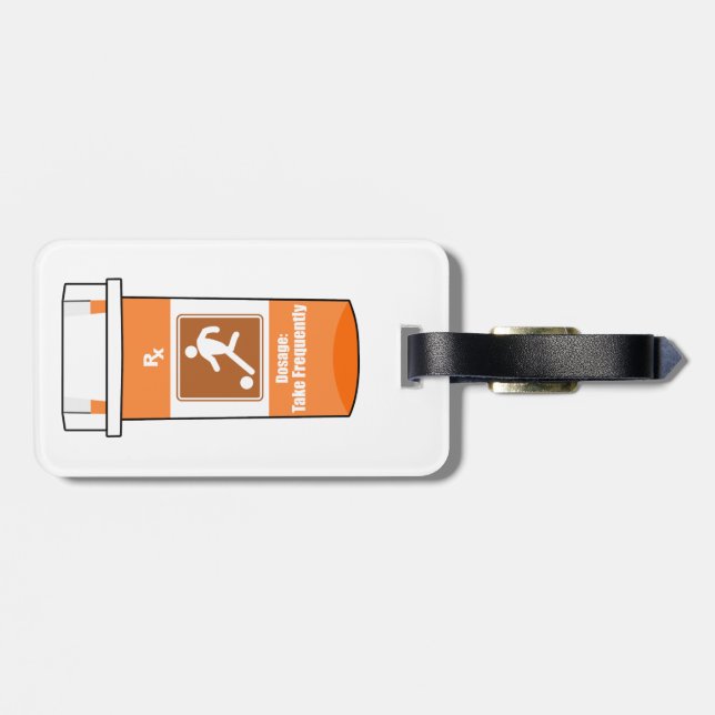 Etiqueta Para Maletas El fútbol es mi droga (Atrás Horizontal)