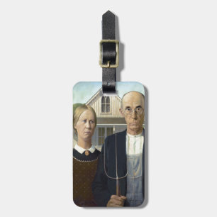 Etiqueta Para Maletas El gótico americano de Grant Wood