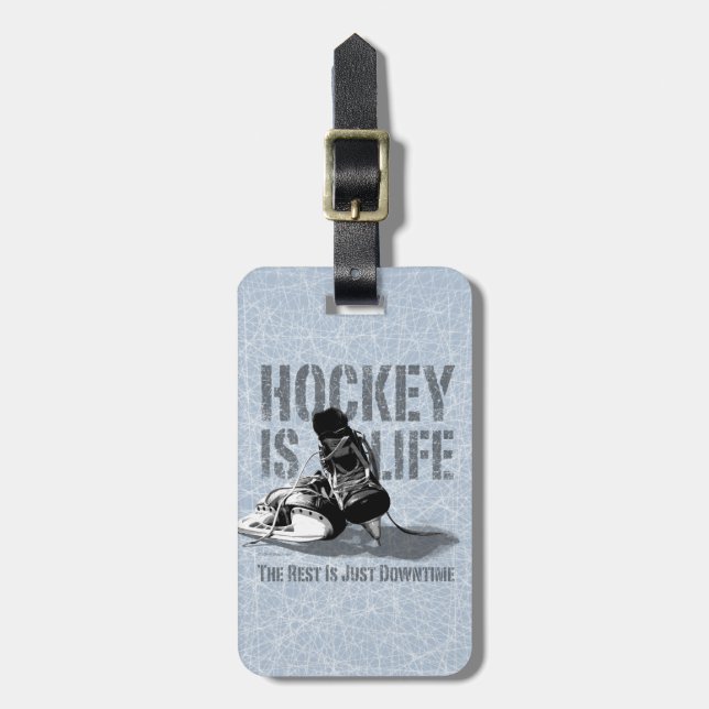Etiqueta Para Maletas El hockey es vida (Frente Vertical)