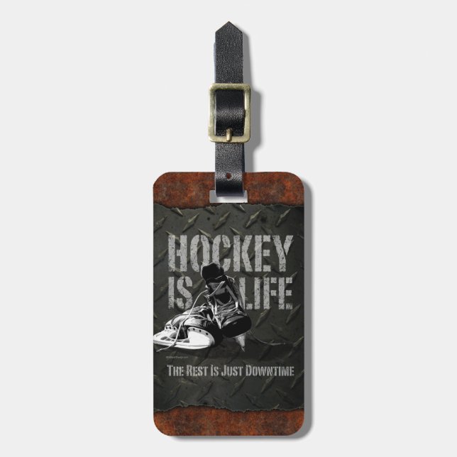 Etiqueta Para Maletas El hockey es vida (Frente Vertical)