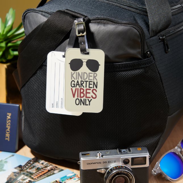 Etiqueta Para Maletas El jardín de infancia vuelve a la escuela (Anverso & Reverso)