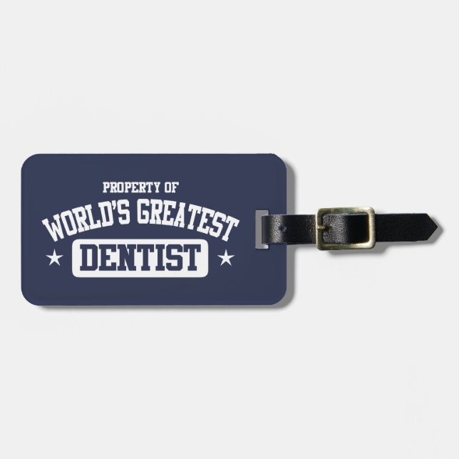 Etiqueta Para Maletas El mejor dentista del mundo (Frente Horizontal)