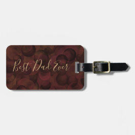 Etiqueta Para Maletas El mejor papá jamás café marrón único día del padr