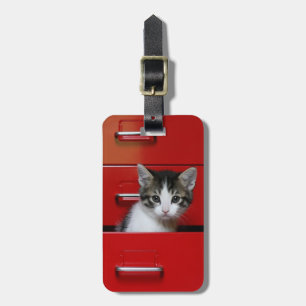 Etiqueta Para Maletas El mirar a escondidas del gatito