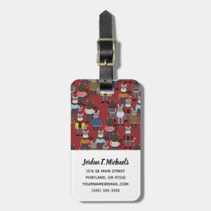 Etiqueta Para Maletas El modelo fresco el   del gato del inconformista