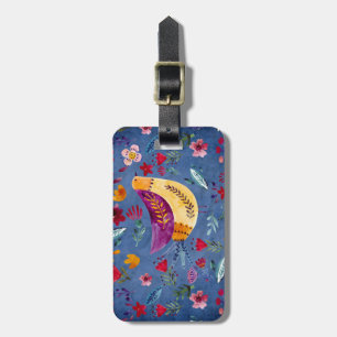 Etiqueta Para Maletas El pájaro temprano en el jardín de flores