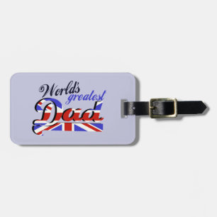 Etiqueta Para Maletas El papá más grande del mundo con la bandera