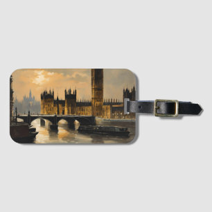 Etiqueta Para Maletas El Parlamento Thames River Big Ben London Viajes