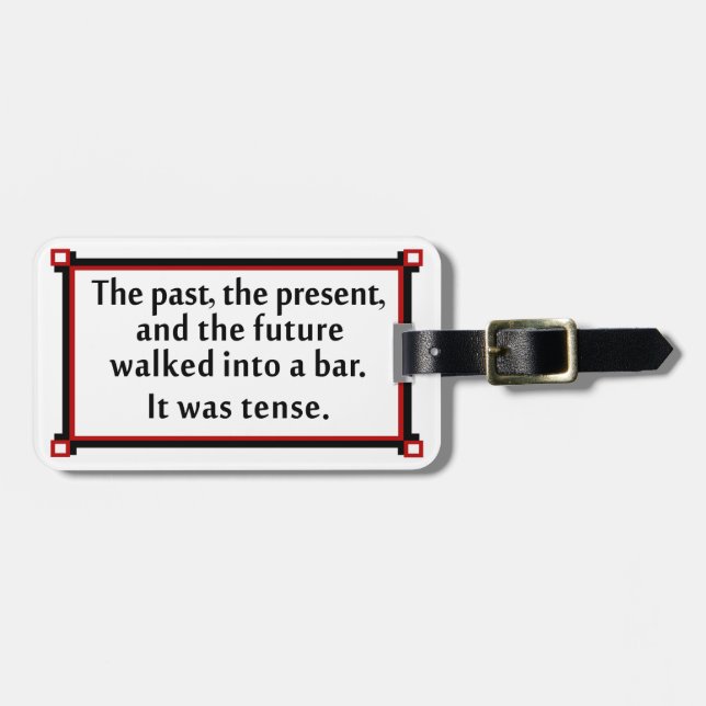 Etiqueta Para Maletas El pasado, el presente, y el futuro (Frente Horizontal)