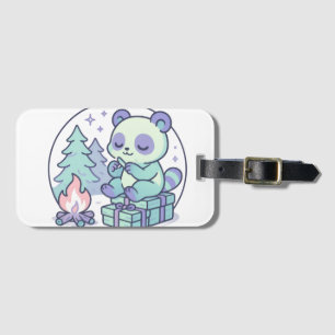 Etiqueta Para Maletas El Pastel Panda, por la fogata con regalos