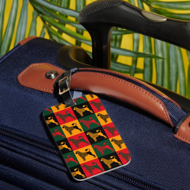 Etiqueta Para Maletas El perro de agua portugués inteligente (Anverso In situ 1)