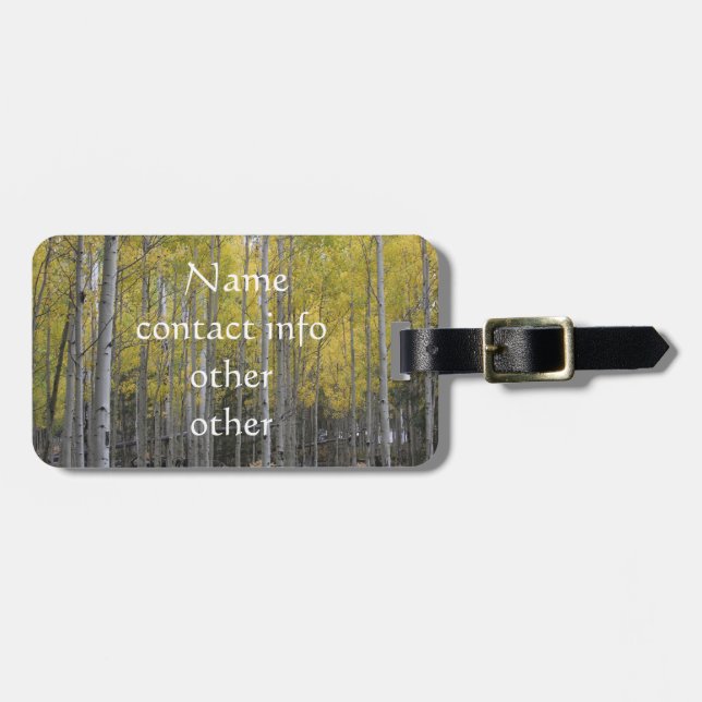 Etiqueta Para Maletas El resplandor amarillo de Aspen (Frente Horizontal)