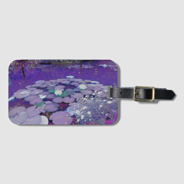 Etiqueta Para Maletas El sueño de un lago púrpura (Anverso horizontal)