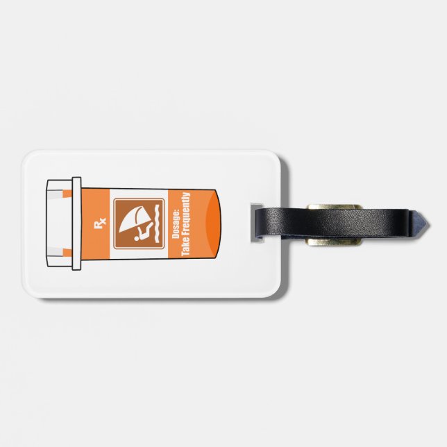 Etiqueta Para Maletas El Windsurf es mi droga (Atrás Horizontal)