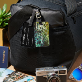 Etiqueta Para Maletas Electric Light Lines Gradient Abstract.