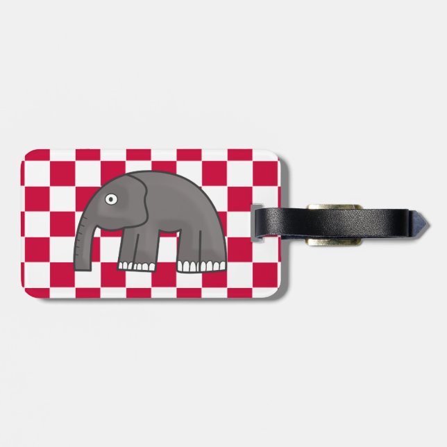 Etiqueta Para Maletas elefante (Atrás Horizontal)