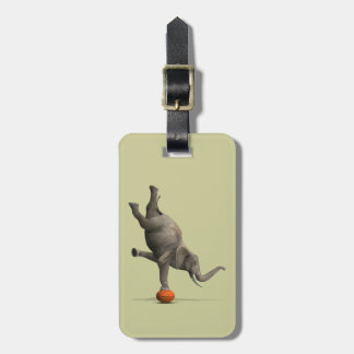 Etiqueta Para Maletas Elefante artístico