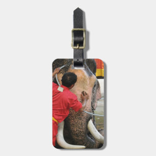 Etiqueta Para Maletas Elefante Bathtime... Ayutthaya, Tailandia