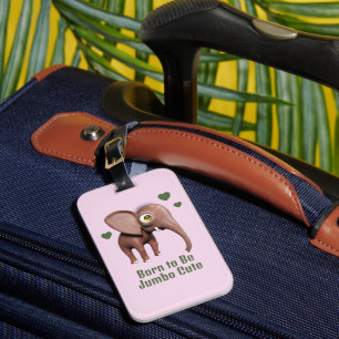 Etiqueta Para Maletas Elefante bebé lindo personalizado nacido para ser