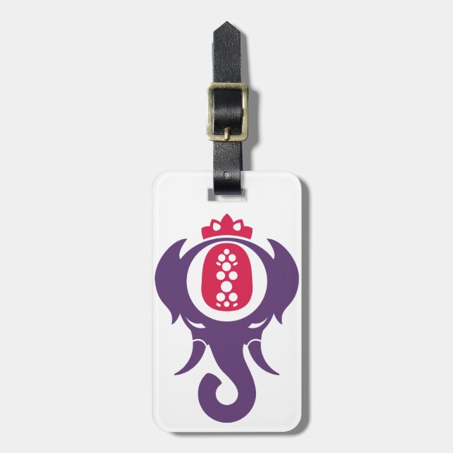 Etiqueta Para Maletas Elefante de piña (Frente Vertical)