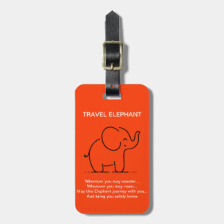 ETIQUETA PARA MALETAS ELEFANTE DE VIAJE