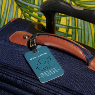 ETIQUETA PARA MALETAS ELEFANTE DE VIAJE