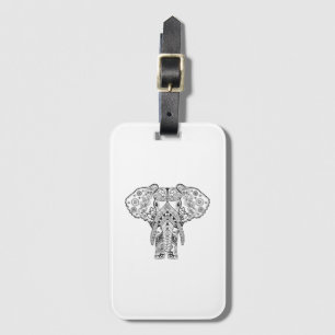 Etiqueta Para Maletas Elefante del estilo
