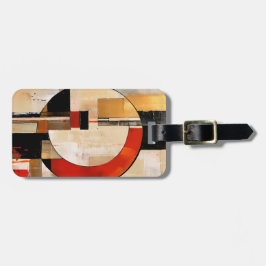 Etiqueta Para Maletas Elegancia celestial: exploración abstracta en Beig