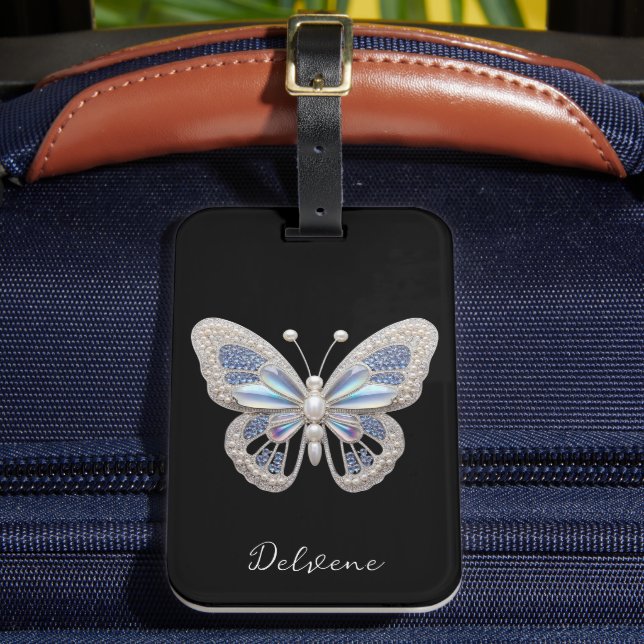 Etiqueta Para Maletas Elegancia de mariposa irlandesa (Anverso In situ 2)
