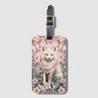 Etiqueta Para Maletas Elegant Arctic Fox Pink Floral