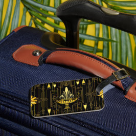 Etiqueta Para Maletas Elegant gold black gatsby