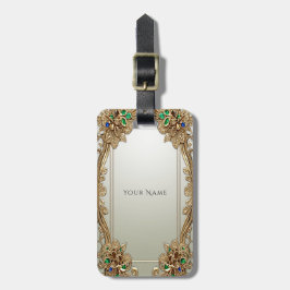 Etiqueta Para Maletas Elegant Gold Ornate Luggage Tag