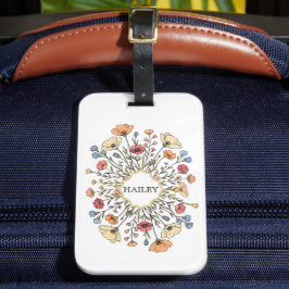 Etiqueta Para Maletas Elegant Pastel Floral Personalized Luggage Tag