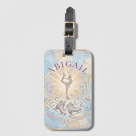 Etiqueta Para Maletas Elegant Winter Ice Skating Birthday 