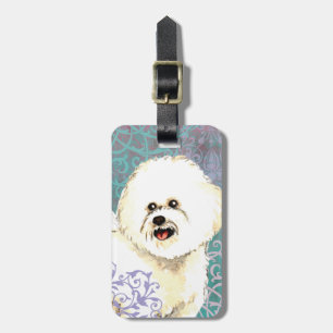 Etiqueta Para Maletas Elegante Bichon Frise