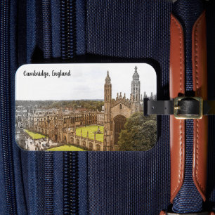 Etiqueta Para Maletas Elegante Cambridge Inglaterra Reino Unido Vista Pa