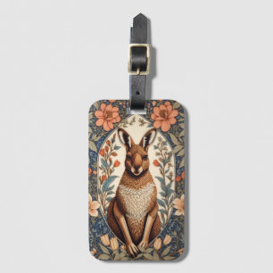 Etiqueta Para Maletas Elegante canguro inspirado en William Morris