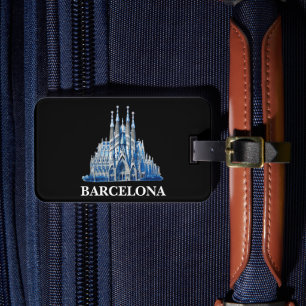 Etiqueta Para Maletas Elegante Catedral de Barcelona
