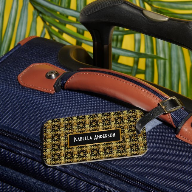 Etiqueta Para Maletas Elegante Colección Floral Luxury Trendy (Anverso In situ 3)