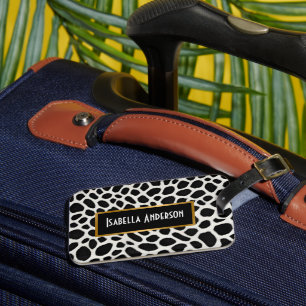Etiqueta Para Maletas Elegante Colección Popular de Lujo de Leopardo Bla