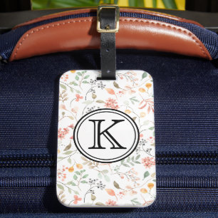 Etiqueta Para Maletas Elegante Floral Pastel Personalizado