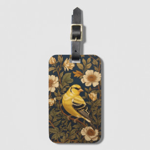 Etiqueta Para Maletas Elegante Goldfinch americano